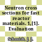 Neutron cross sections for fast reactor materials. 1,[1]. Evaluation /