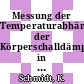 Messung der Temperaturabhängigkeit der Körperschalldämpfung in einem Dampferzeugerrohr /