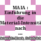 MAIA : Einführung in die Material-Intensitäts-Analyse nach dem MIPS-Konzept /