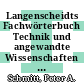 Langenscheidts Fachwörterbuch Technik und angewandte Wissenschaften : englisch - deutsch /