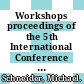 Workshops proceedings of the 5th International Conference on Intelligent Environments / [E-Book]