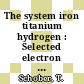 The system iron titanium hydrogen : Selected electron and optical micrographs [E-Book] /