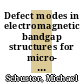 Defect modes in electromagnetic bandgap structures for micro- and millimetre waves [E-Book] /