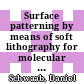Surface patterning by means of soft lithography for molecular and bio-electronics [E-Book] /