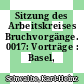 Sitzung des Arbeitskreises Bruchvorgänge. 0017: Vorträge : Basel, 12.02.1985-13.02.1985.