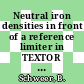 Neutral iron densities in front of a reference limiter in TEXTOR [E-Book] /
