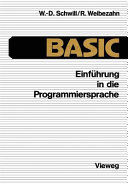 Einführung in die Programmiersprache Basic : Anleitung zum Selbststudium.