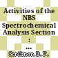 Activities of the NBS Spectrochemical Analysis Section : July 1966 through June 1967 /