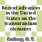 Recent advances in the United States on the transuranium elements [E-Book]