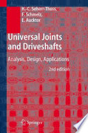 Universal Joints and Driveshafts: Analysis, Design, Applications [E-Book]/