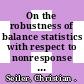 On the robustness of balance statistics with respect to nonresponse [E-Book] /
