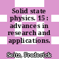 Solid state physics. 15 : advances in research and applications.
