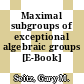 Maximal subgroups of exceptional algebraic groups [E-Book] /