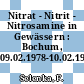 Nitrat - Nitrit - Nitrosamine in Gewässern : Bochum, 09.02.1978-10.02.1978.