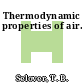 Thermodynamic properties of air.