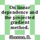 On linear dependence and the projected gradient method.