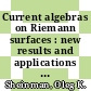 Current algebras on Riemann surfaces : new results and applications [E-Book] /