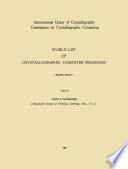 World List of Crystallographic Computer Programs [E-Book] /