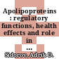 Apolipoproteins : regulatory functions, health effects and role in disease [E-Book] /