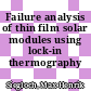 Failure analysis of thin film solar modules using lock-in thermography /