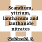 Scandium, yttrium, lanthanum and lanthanide nitrates /
