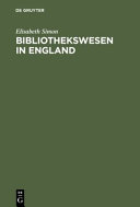 Bibliothekswesen in England : eine Einführung.
