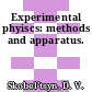 Experimental phyiscs: methods and apparatus.