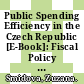 Public Spending Efficiency in the Czech Republic [E-Book]: Fiscal Policy Framework and the Main Spending Areas of Pensions and Healthcare /