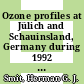 Ozone profiles at Jülich and Schauinsland, Germany during 1992 [E-Book] /