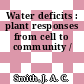 Water deficits : plant responses from cell to community /