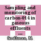 Sampling and monitoring of carbon-014 in gaseous effluents from nuclear facilities: literature survey.