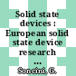 Solid state devices : European solid state device research conference. 0017: proceedings : ESSDERC. 1987 : Bologna, 14.09.87-17.09.87.