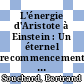 L'énergie d'Aristote à Einstein : Un éternel recommencement [E-Book] /