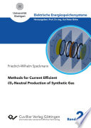 Methods for current efficient co2-neutral production of synthetic gas [E-Book] /
