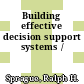 Building effective decision support systems /