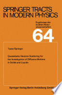 Springer Tracts in Modern Physics, Volume 64 [E-Book] /