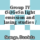 Group IV (Si)GeSn light emission and lasing studies /