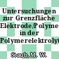 Untersuchungen zur Grenzfläche Elektrode/Polymerelektrolyt in der Polymerelektrolyt- Brennstoffzelle.