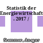 Statistik der Energiewirtschaft . 2017 /