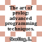 The art of prolog: advanced programming techniques.