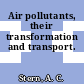 Air pollutants, their transformation and transport.