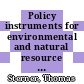 Policy instruments for environmental and natural resource management / [E-Book]