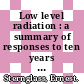 Low level radiation : a summary of responses to ten years of allegations /
