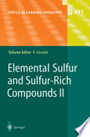 Elemental Sulfur und Sulfur-Rich Compounds II [E-Book] /