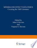 Mössbauer Effect Data Index [E-Book] : Covering the 1969 Literature /