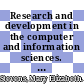 Research and development in the computer and information sciences. 1. information acquisition, sensing, and input a selective literature review.