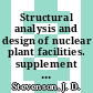 Structural analysis and design of nuclear plant facilities. supplement : Draft. Trial use and comment.