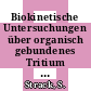 Biokinetische Untersuchungen über organisch gebundenes Tritium in Algenkulturen.