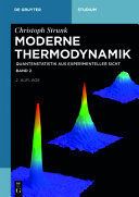 Moderne Thermodynamik. Band 2 : Quantenstatistik aus experimenteller Sicht [E-Book] /