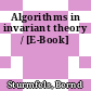Algorithms in invariant theory / [E-Book]